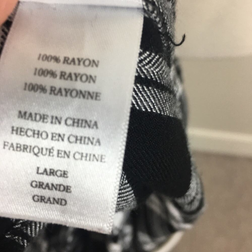 Rails Black White Plaid Soft Flannel Split Sides … - image 7